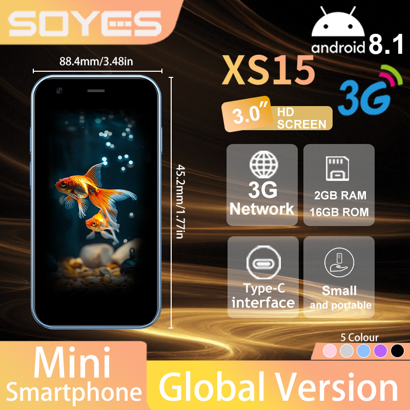 SOYES XS15 3,0-Zoll-Mini-Android-Smartphone, unterstützt 3G+Dual-SIM mit 2 GB+16 GB, in mehreren Farben erhältlich