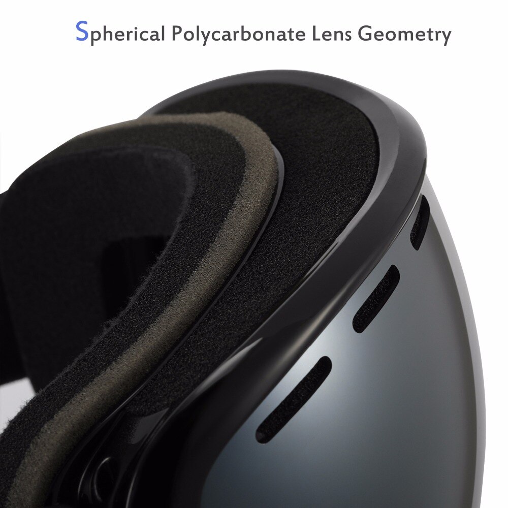 Gonex OTG Ski Goggles Snowboard Skiing Eyewear Glasses Men Women UV400 Protection Double Spherical Lens for Winter Sport