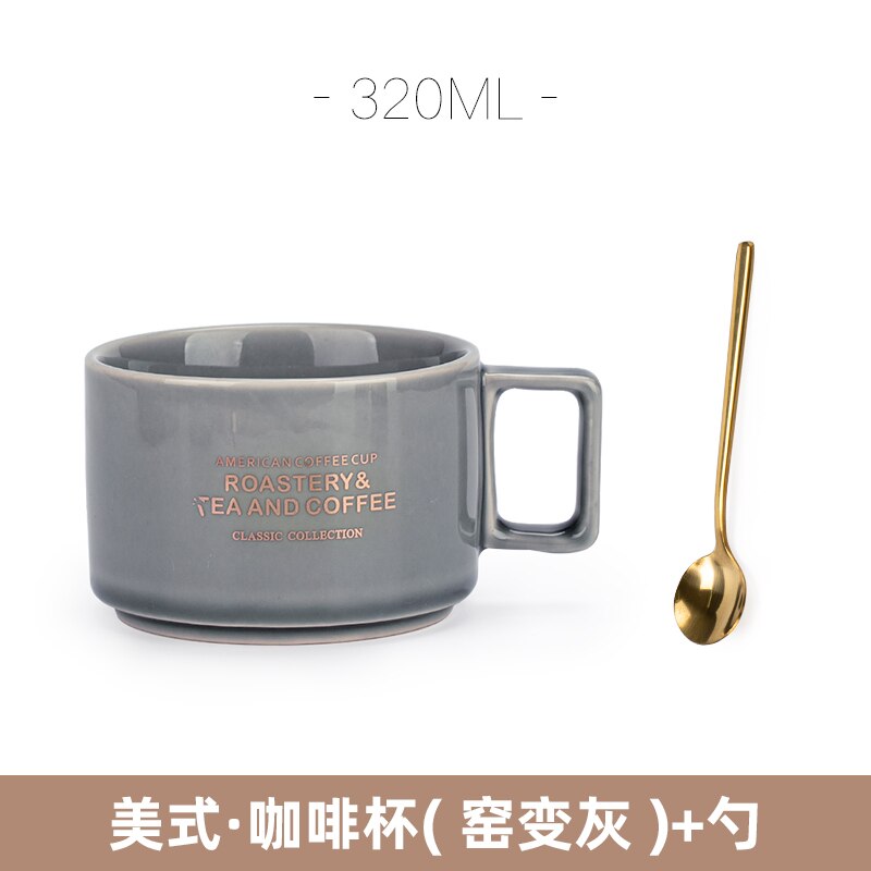 Black Luxury Ceramic Coffee Cup and Saucer Set Bone China Dinnerware Coffee Cup Sets Vaso Para Cafe Mug BD50CS: style6