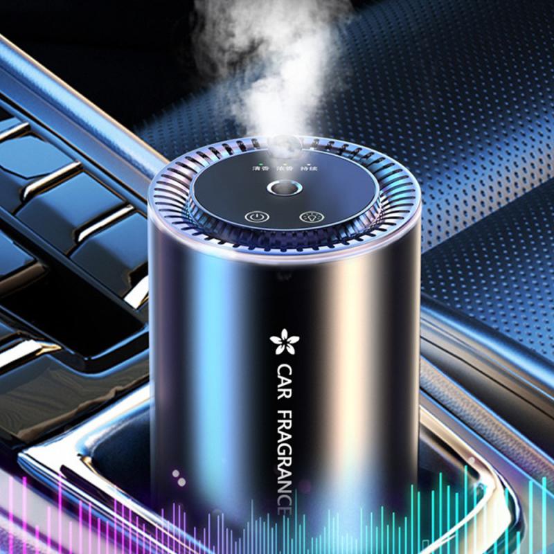 Auto Luchtverfrisser Etherische Olie Geur Diffuser Distributeur Usb Oplaadbare Aromatherapie Lucht Opfriscursus Led Light: Blauw