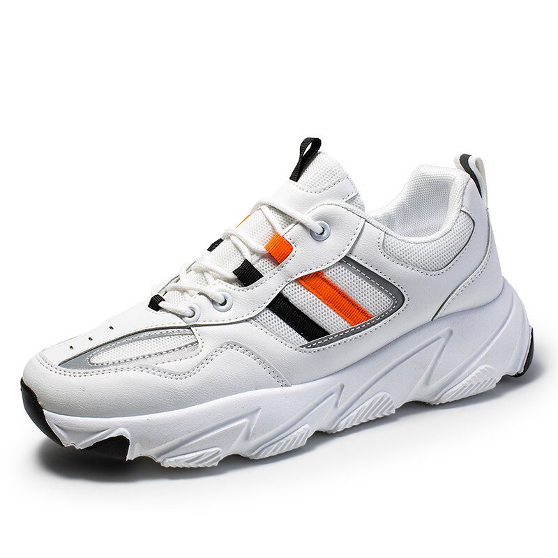 Daddy Shoes moda męska oddychające buty na co dzień marka młoda rozrywka Chaussures męskie tenisówki letnie Zapatillas Deportivas Hombre: WHITE / 7