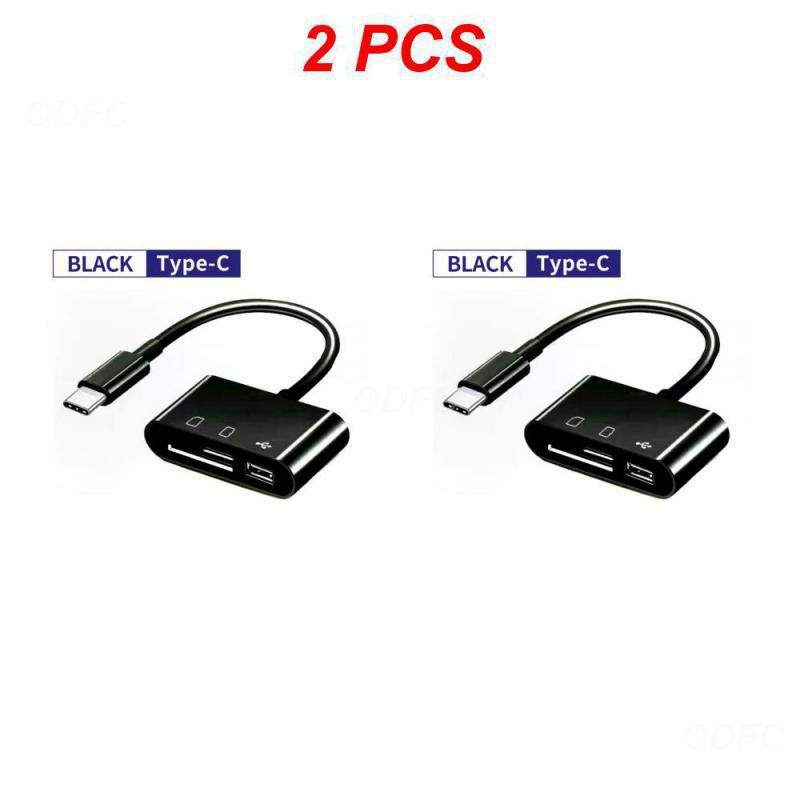 1/2 sztuki 3 w 1 typ C Adapter TF czytnik kart pamięci OTG Adpter dla IPad dla Macbook USB typu C czytnik kart: green