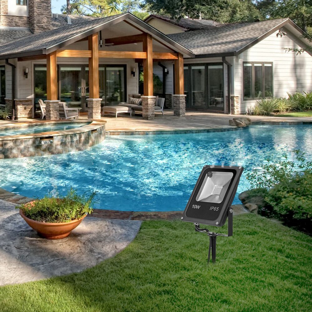 RGB LED Flood Light Spotlight 10W 20W IP65 Waterproof 16 Colours Changing Garden Yard Outdoor Lamp