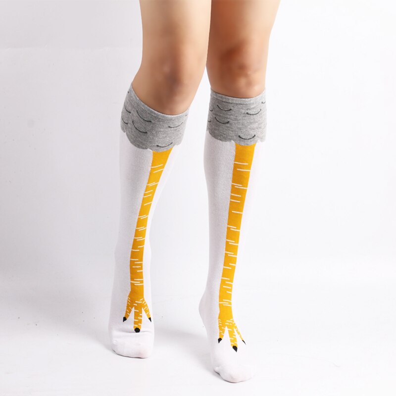 Women Funny Socks Winter Autumn Socks Thigh High Sock 3D Cartoon Ainimals Funny Thin Toe Feet Ladies Socks: 3