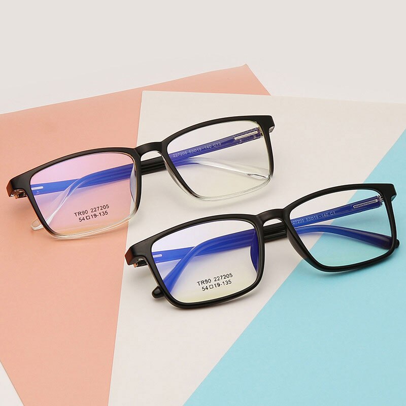 Retro Ultralight Rectangle Spectacles Plastic Frame Glasses Full Rim Anti-Blue Ray Eyewear Unisex