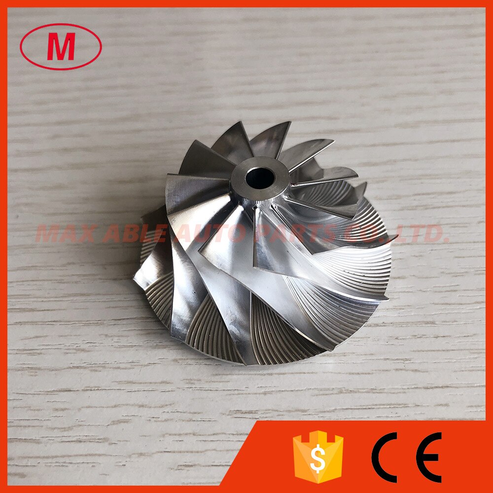 TF035 34.84/51.00mm 11+0 blades high Performance turbo milling/aluminum 2618/billet compressor wheel