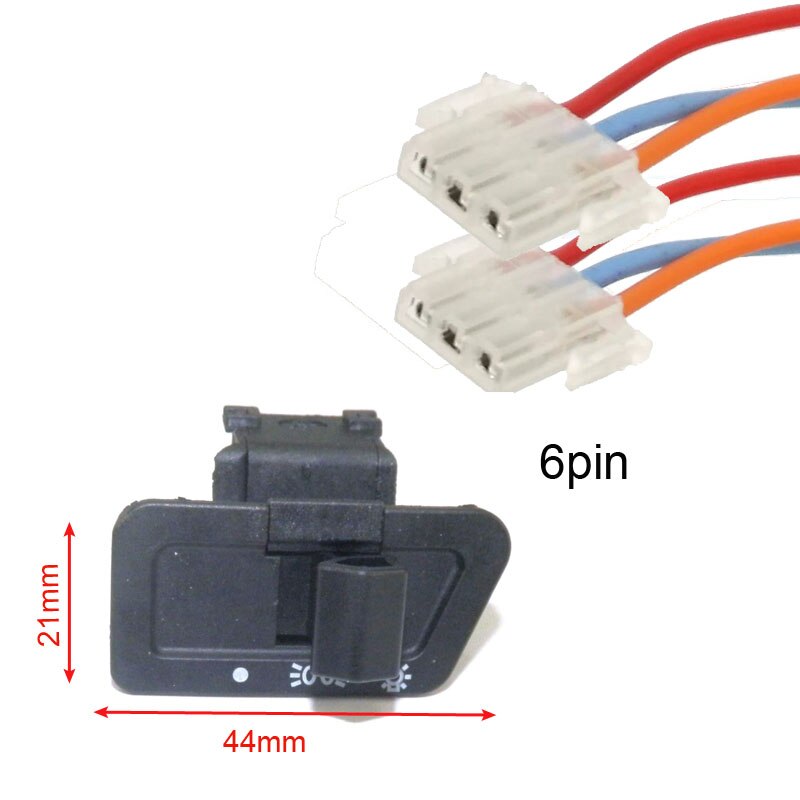 Motorfiets Hoorn Licht Richtingaanwijzer Hoge Dimlicht Knop Start Schakelaar + Connecters 2/3/4pin Stekkers voor elektrische Scooter ATV Bromfiets: set 04