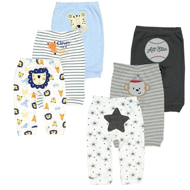 6 Stks/partijen Baby Boy Broek Casual Mid Baby Leggings Unisex Katoenen Baby Broek: PL6002 / 24M