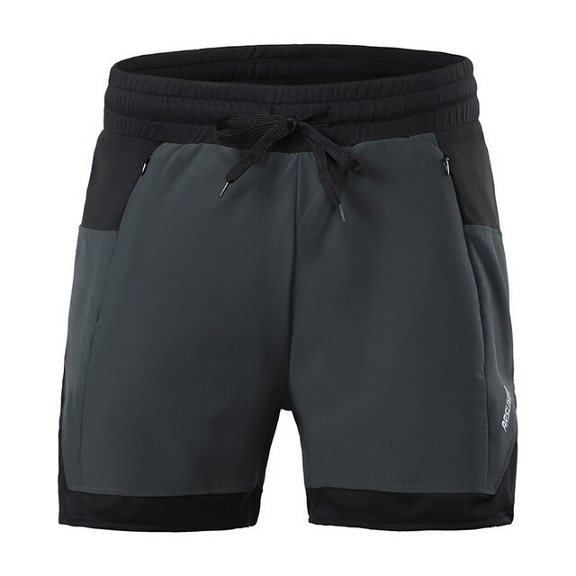 ARSUXEO männer Lauf kurze Hose draussen-Sport Joggen 2 in 1 kurze Hose mit Liner Fitnessstudio Ausbildung ÜSpund kurze Hose schnell trocken atmungsaktiv: dunkel grau / M