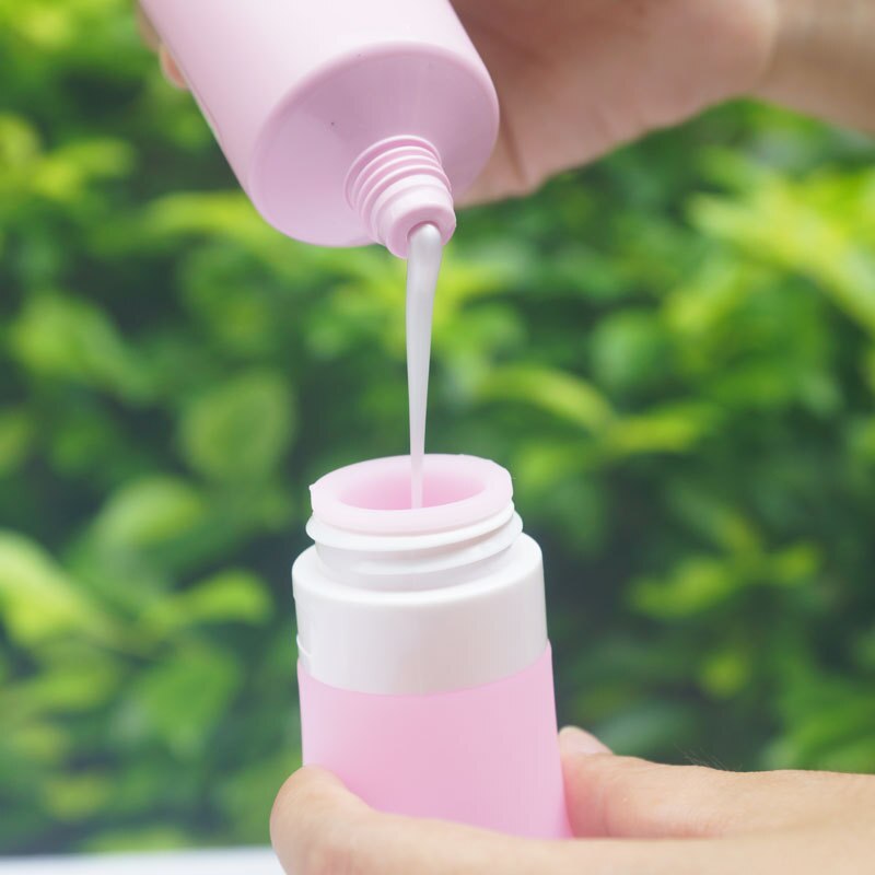 Reisbenodigdheden lege siliconen reisverpakking persfles badbewaarbakjes shampoo crèmepot split opladen wassen gorgelen