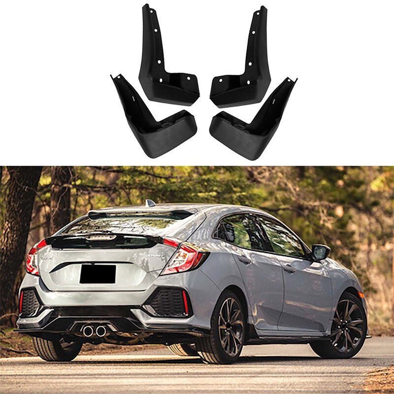 for Honda Civic Hatchback Front&Rear Mud Flap Guard Fenders Mudguard Splash Mudflaps Fender Mudguards: Default Title