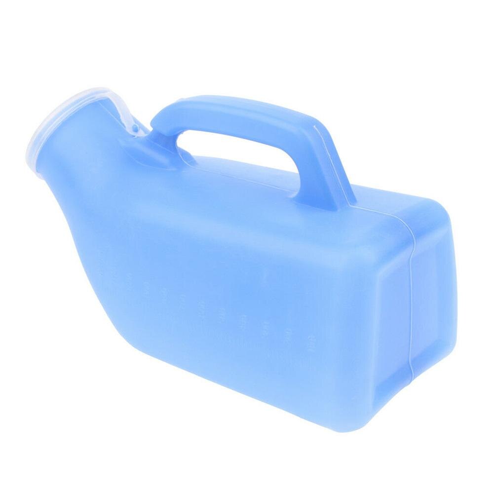 Orinal portátil para el hogar, botella de emergencia para viaje, 1000ml: Azul