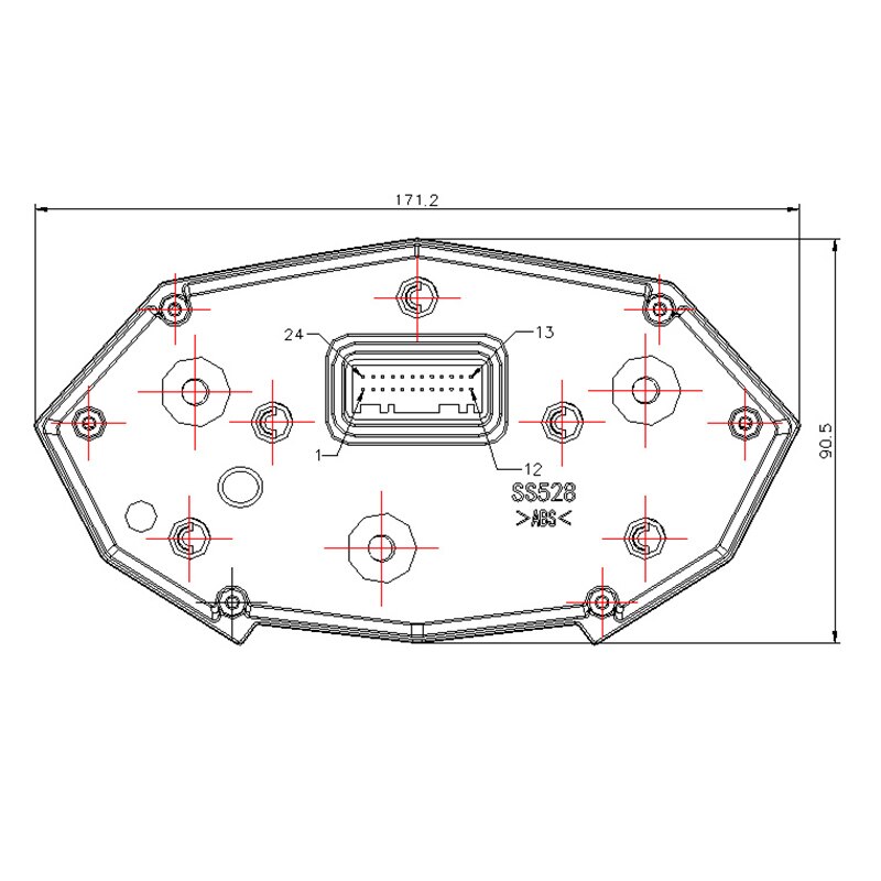 Motorcycle Tachometer Hour Meter Digital Speedometer Gear Indicator for Kawasaki Z1000