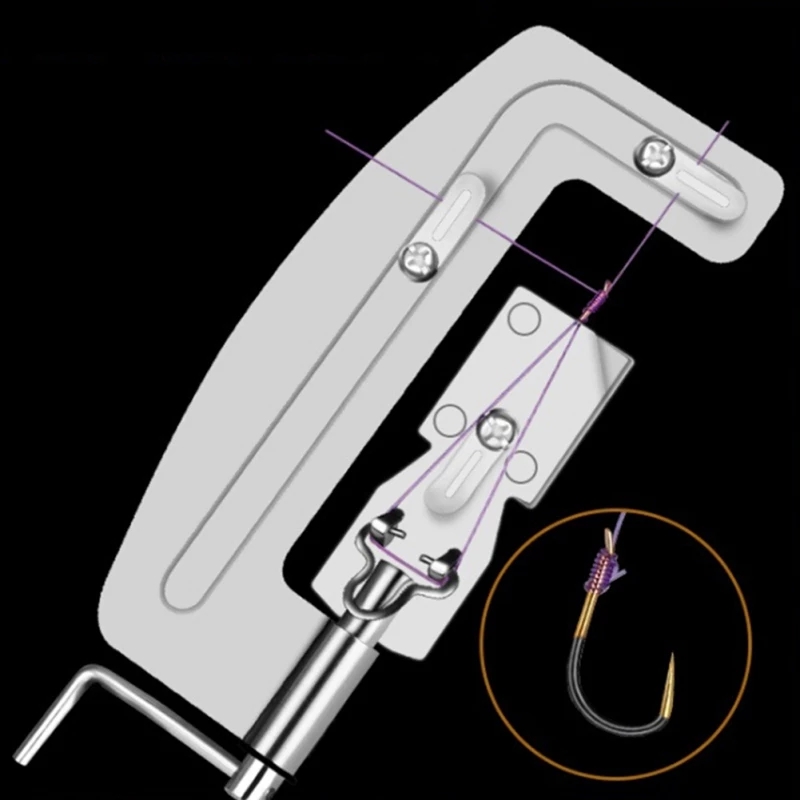 Binding Semi Automatische Vishaken Line Tier Machine Draagbare Roestvrij Staal Vis Haak Lijn Knoper Vissen Accessoires