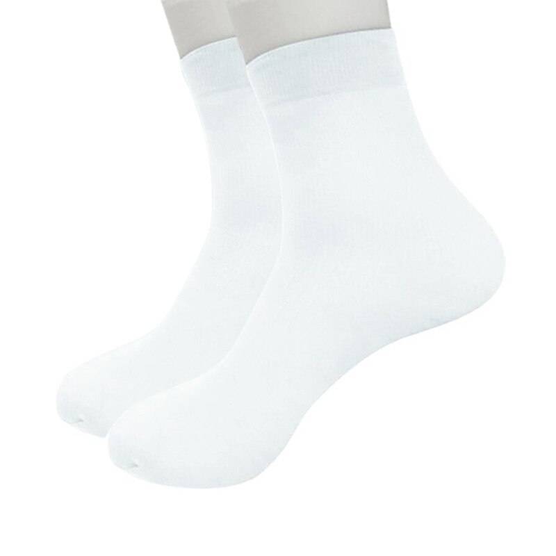 8 paar Herren Socken Businness lässig Einfarbig Socke Frühling Sommer Atmungsaktiv Bambus Faser Socken Männlichen Skarpetki meia: Weiß1