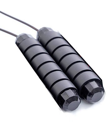 Adulto fitness peso-rolamento pulando estudante esportes gordura de aço queima de rolamento pular corda: black