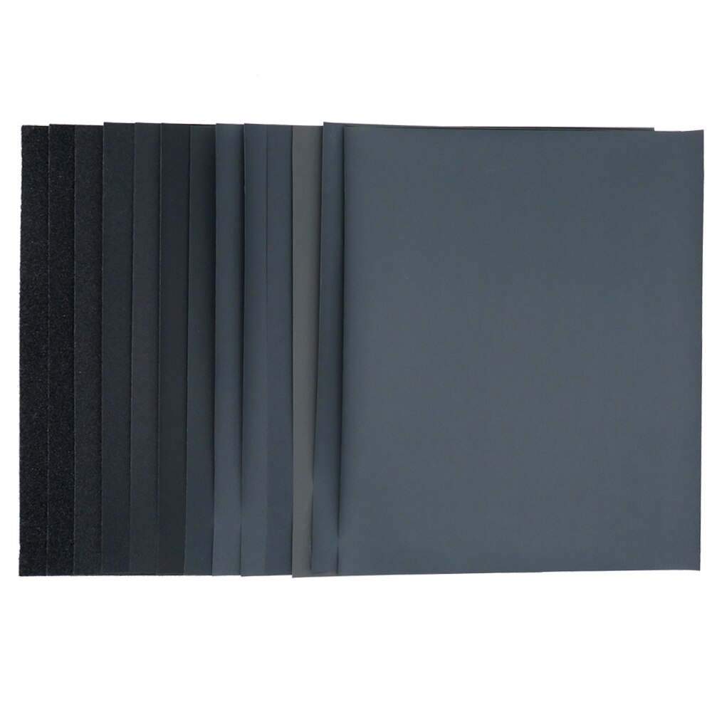 5 ark 9 " x11 " vattentätt sandpapper slipande slipark 60 to 2500 korn för bilslipning av trämöbler