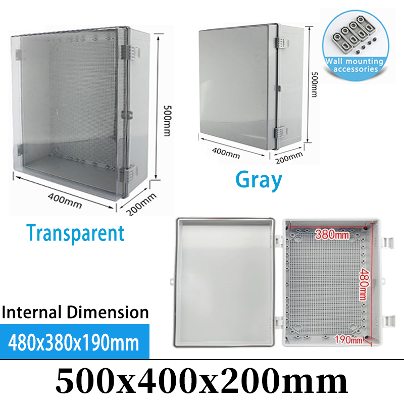 Boîtier électrique en plastique IP66, boîte de jonction de puissance ABS, boîte de Distribution étanche extérieure pour projet d'instruments électriques
