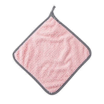 Keuken Dagelijks Schotel Handdoek Schotel Doeken Keuken Rag Non-stick Olie Verdikte Tafel Schoonmaakdoekje Absorberende Schuursponsje Gadgets: 3pcs Pink