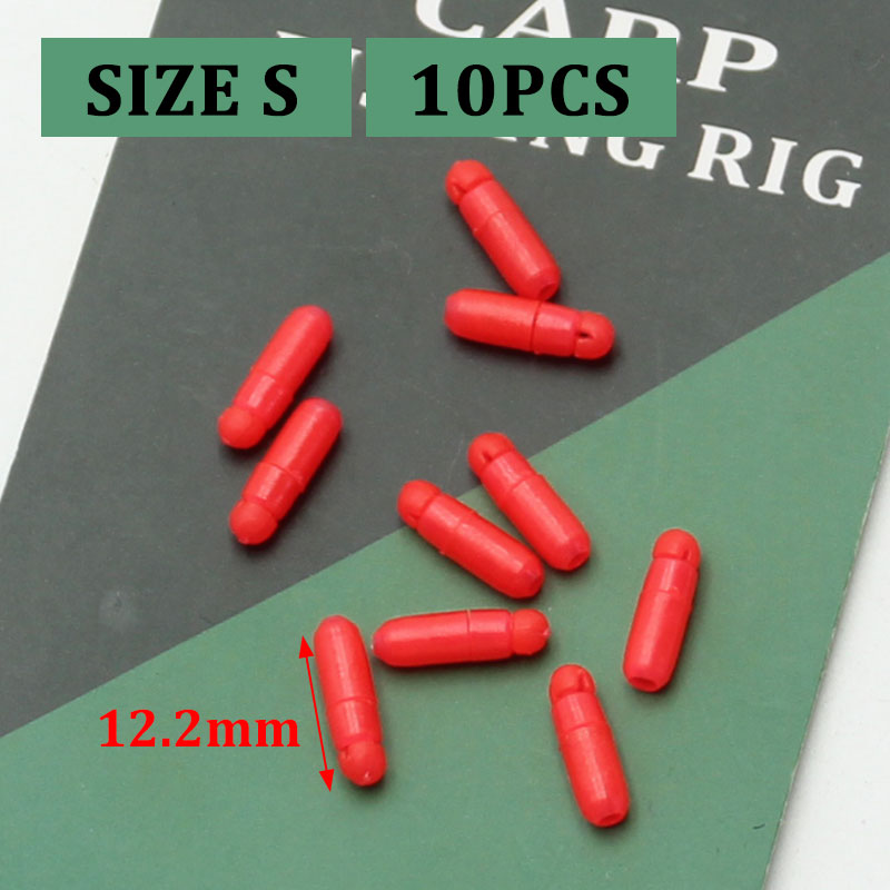 10PCS Pole Elastic Connectors, Size L S Carp Coarse Match Method Feeder Fishing Tackle Tool: Red