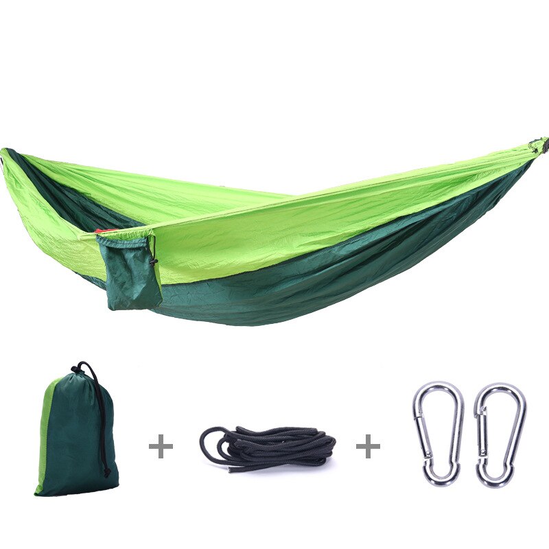 Outdoor Nylon Spinning Dubbele Hangmat Landing Paraplu Doek Draagbare Tuin Sport Home Reizen Camping Hangmat