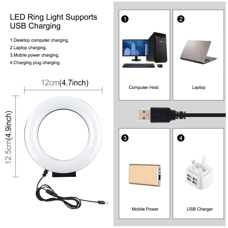 1 Pcs Arc Gezicht 3.6 Inch Ring Licht Led Camera Selfie Licht Ring Verfraaiing Vullen Licht Voor Video Fotografie Ring lichten