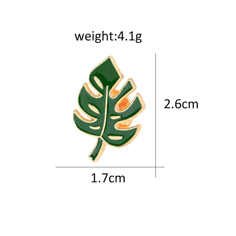 Karikatur Pflanzen Broschen Kokos Baum Monstera Kaktus Blatt Emaille Revers Stifte Abzeichen Für Jacken Rucksack Schmuck für freunde: Blatt