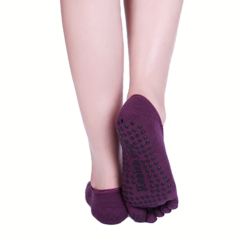 CKAHSBI Vijf Tenen Yoga Sokken Slippers Katoen Fitness Sport Anti Slip Rubber Dots Cross Fietsen Sokken Vrouwen Ballet Dans Sokken