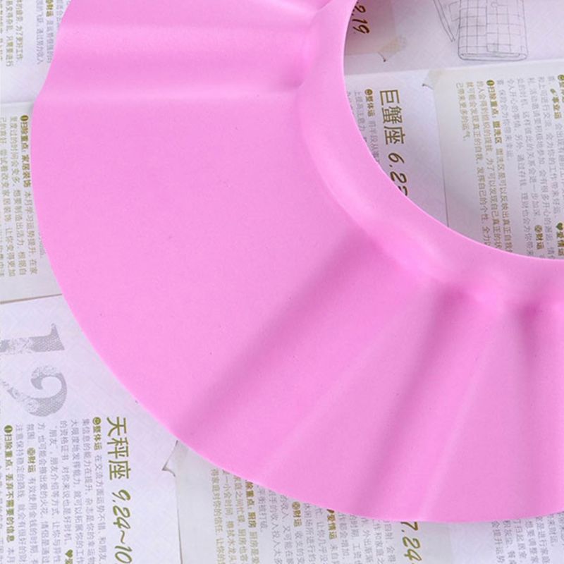 Kinderen waterdichte badmuts shampoo douche beschermhoed zachte verstelbare klep hoed thuis badkamer douche benodigdheden 3 kleuren