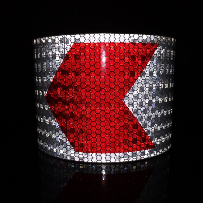 Cinta adhesiva de advertencia de seguridad, Material reflectante de 10cm de ancho, película reflectante para seguridad de camiones