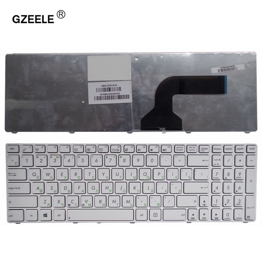 RU teclado para ASUS X52 X55A X52F X52J X52N X52JC X52JR X52JT X52JU X52DE X55 X55C X55U G72 G73 G72X G73J NJ2 Rusia: Blanco