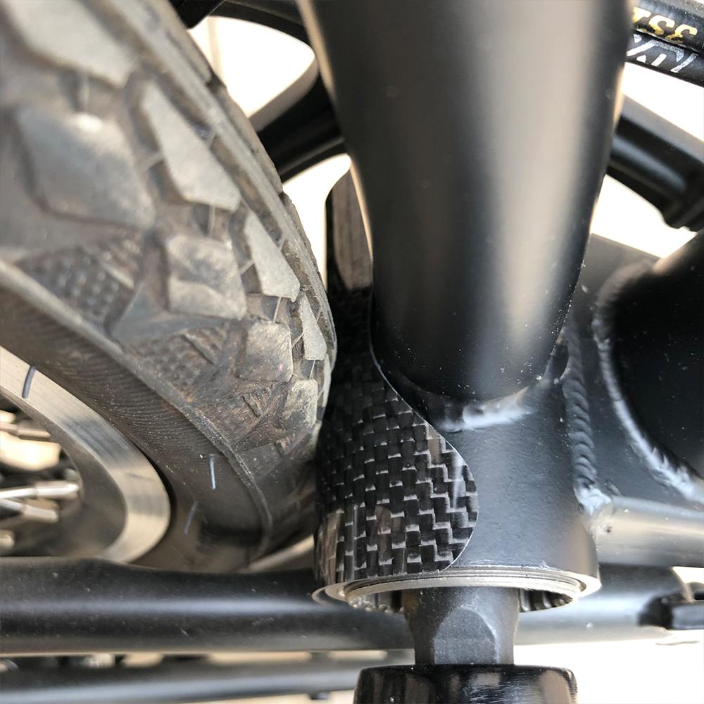 Twtopse carbon cykel ramskydd för brompton fällbar cykel bottenfäste bb klistermärke skyddskudde för 3 sextio