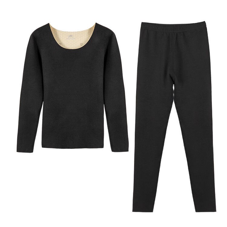 Intimo termico da donna Abbigliamento invernale da uomo Senza cuciture Spessore doppio strato Lingerie calda Set di abbigliamento termico da donna Donna 2 pezzi: XL / Blu