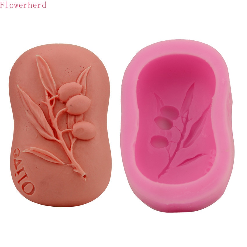 DIY Olive Fruit Leaf Fondant Cake Silicone Mold Baking Utensil Tool Cake Mold Handmade Soap Mold Cake Decorating Chocolate Mold
