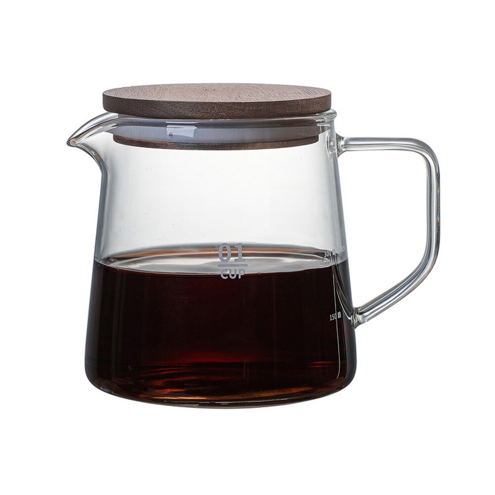 500ml/300ml Glass Pitcher Heat Resistant Clear Glass Teapot With Lid Household Glass Coffee Jug Milk Juice HolderFor Coffee Tea: 300ml