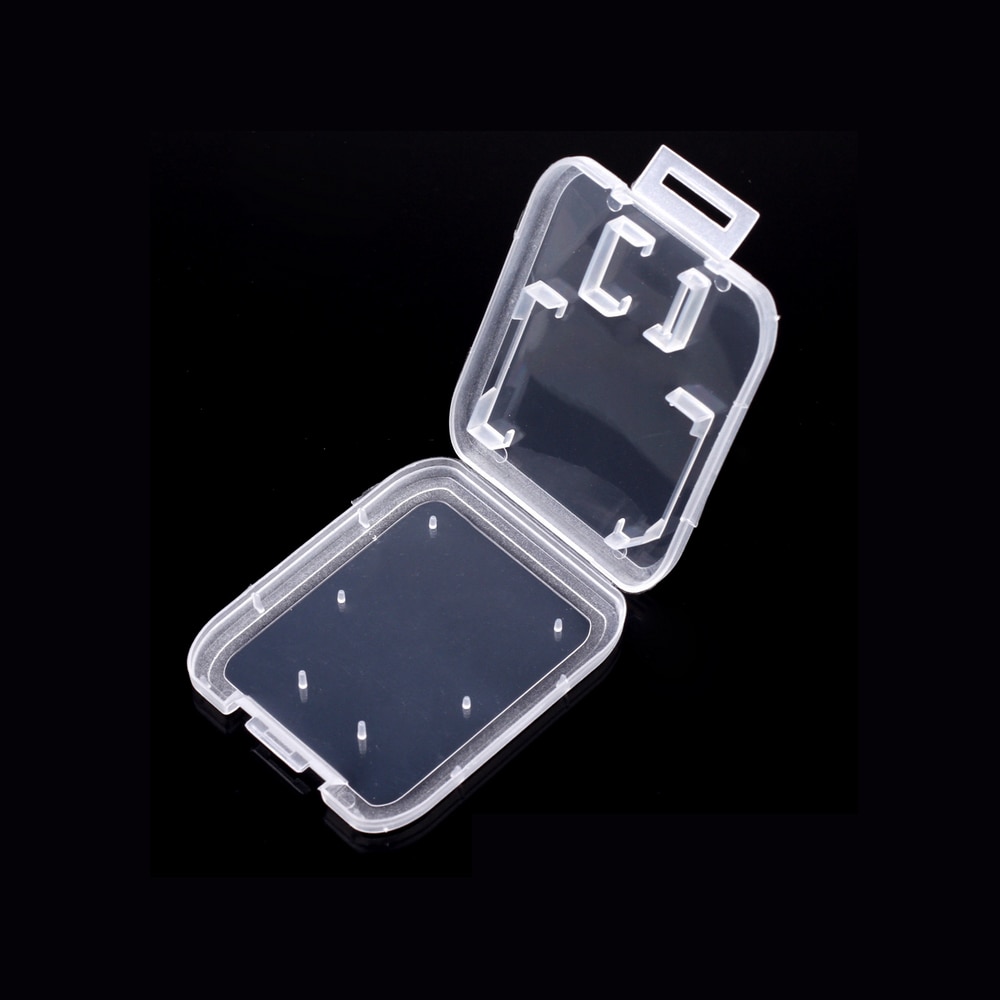 SD Geheugenkaart Case SDHC Houder Protector Transparante Doos Plastic Opbergdoos Opslag voor sd-kaart