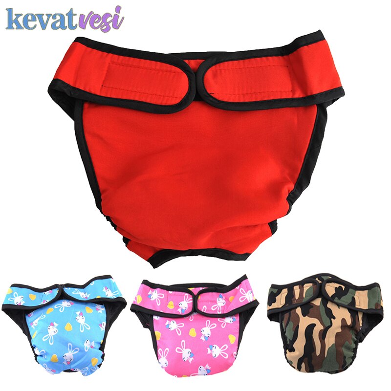 Dog Diaper Physiological Pants Sanitary Washable Female Dog Shorts Panties Pet Cat Underwear For Small Dogs Puppy Panties