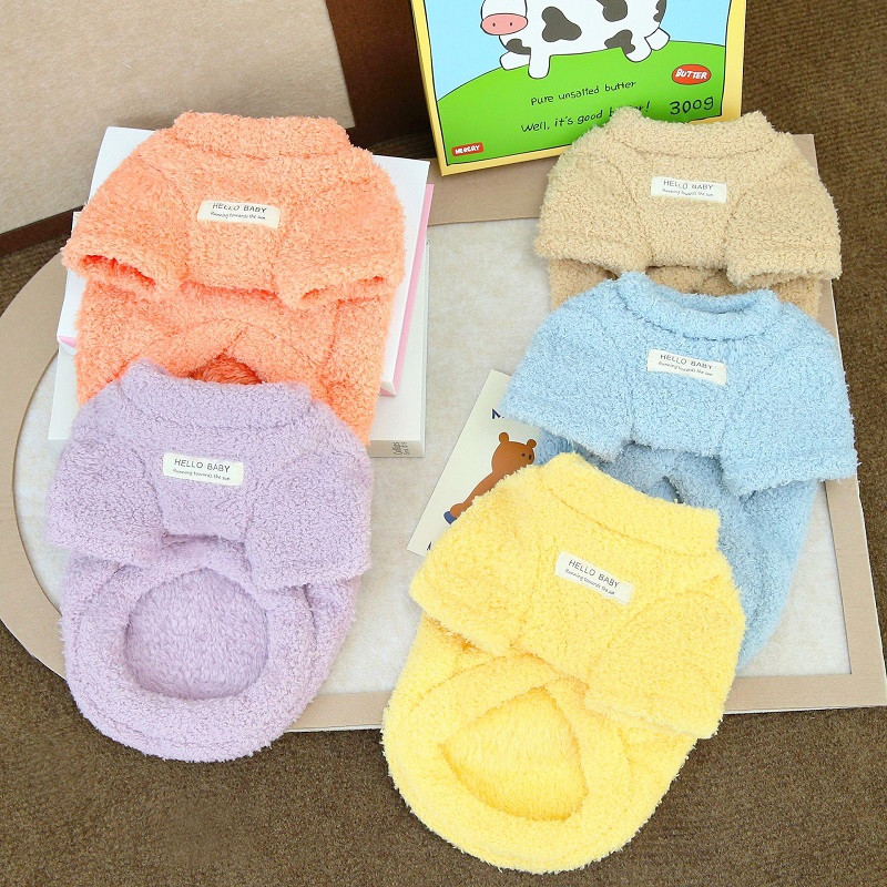 Fleece Dog Clothes Solid Warm Hoodie Sweater Chihuahua Yorkies Coat for Small Medium Dog Puppy Jacket Pet Apparel