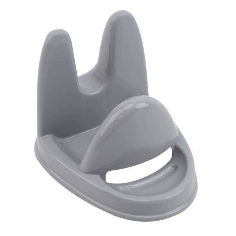 Praktische keuken kookgereedschap pot pan deksel schaal standaard houder antislip beugel hakblok opberghouder rek gereedschap: Grijs