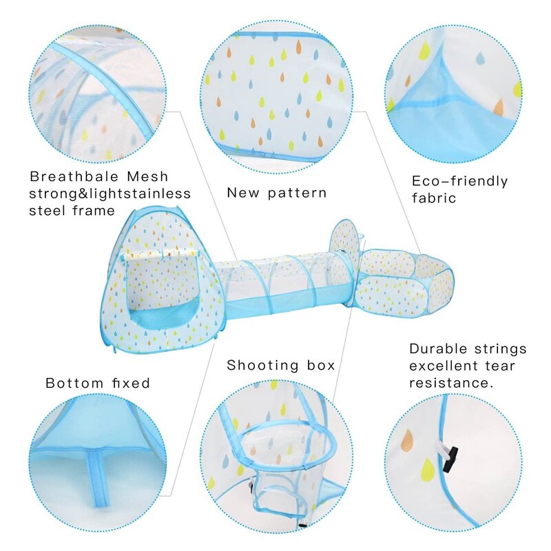 Kids Play Tent Kruipen Tunnel En Bal Pit Met Basketbal Hoepel Speelhuisje Voor Indoor Of Outdoor Geven Aan Kinderen Beste