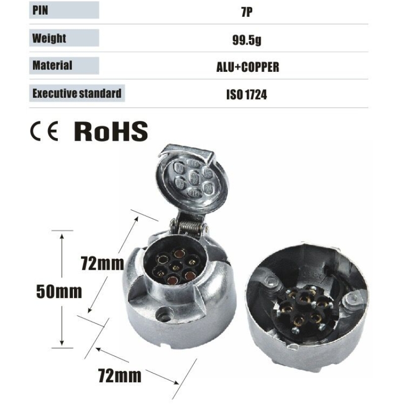 7-pins connector aanhanger socket aluminiumlegerin... – Vicedeal