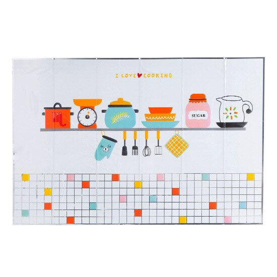 Kitchen waterproof wall stickers greaseproof paper stickers self-adhesive high temperature resistant home tile kitchen tools: kitchen tools 60X90