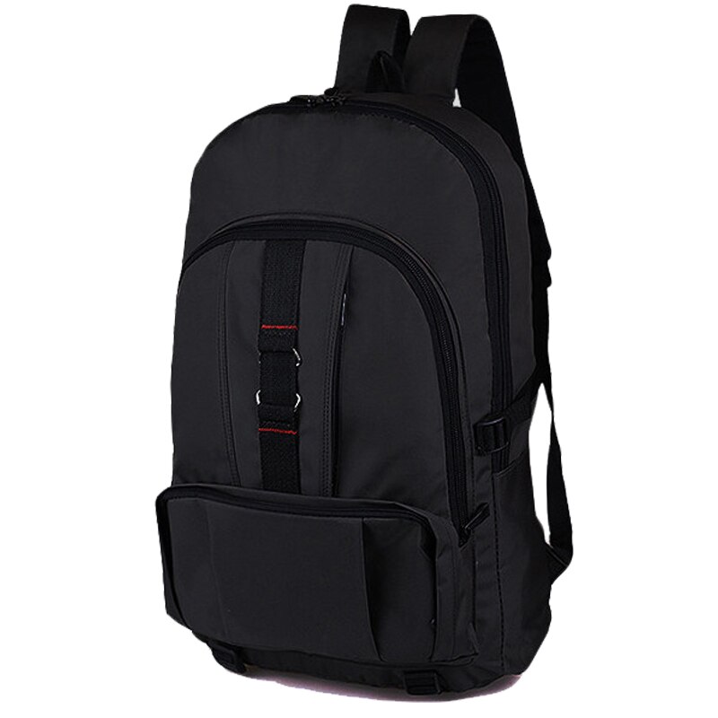 Chuwanglin afslappet mandlig rygsæk til mænds skoletasker vandtæt rejsetaske enkel vild laptop rygsæk vandretaske  a0430: Sort