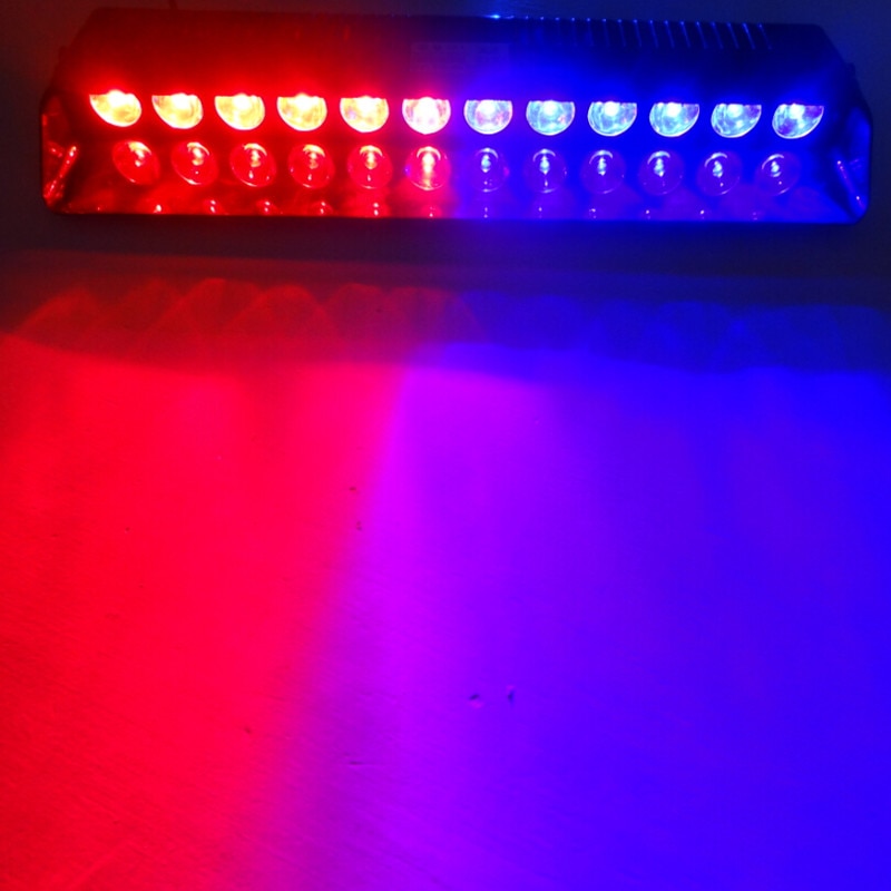 12 LED Strobe Blitz Warnung Licht Windschutz Auto Licht Blinkt Feuerwehr Nebel Notfall Fahrzeug Lichter DC12V