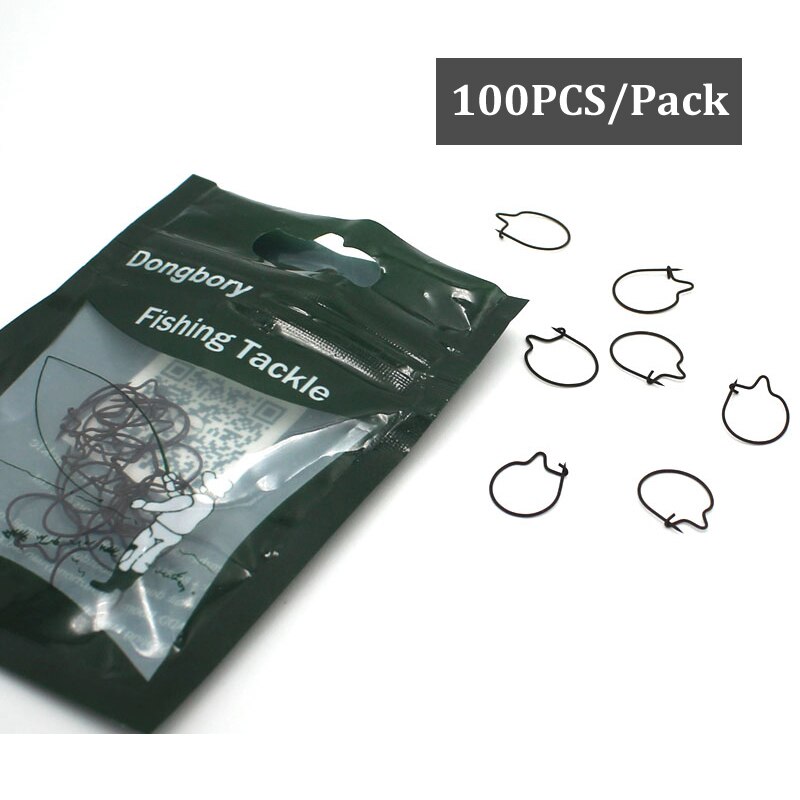 100 stk karpefiskeri tilbehør orm maddike klip agn stik boilie pin spike klip til karpe hår chod rig krog karpe feeder grej