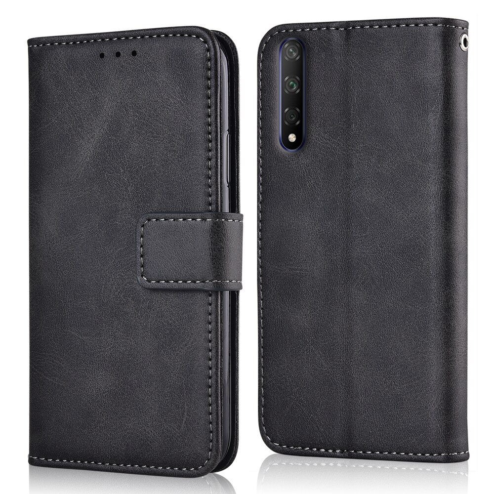 Voor Huawei Honor 20 S 6.15 ''Case Voor Op Huawei 20 S Coque Luxe Stand Wallet Case Voor Huawei honor 20 S 6.26 ''Flip Cover Case: Honor 20S 6.15 inch / niu-Dark Grey