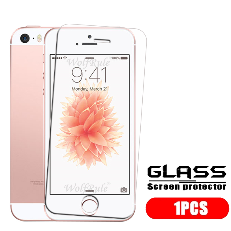1/2/3/4 pièces pour iPhone 5 verre Apple iPhone 5 5S SE verre trempé 9H Transparent protecteur d'écran iPhone 5: Bleu profond / Bundle2