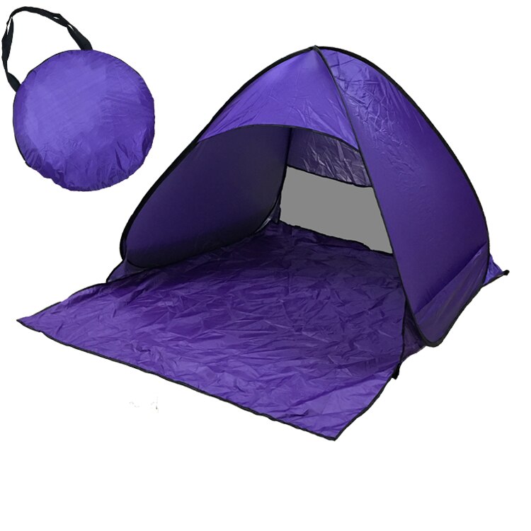 Outdoor Recreation Tourism Tents Automatic Packable Camping Tent UV-protection Pop Up Beach Tent Waterproof Mini Tent: purple