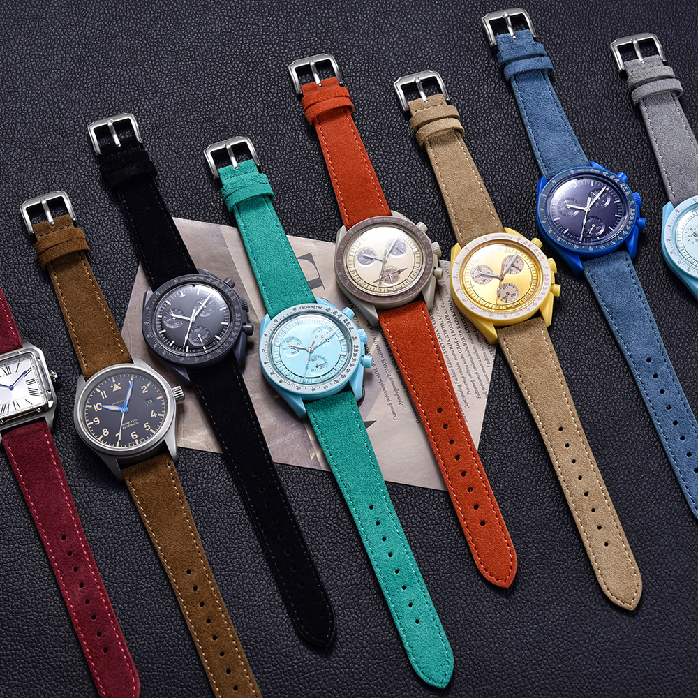 Vintage Zacht Suède Horlogeband Band Quick Release 18mm 19mm 20mm 22mm Vervanging Polsband Accessoires