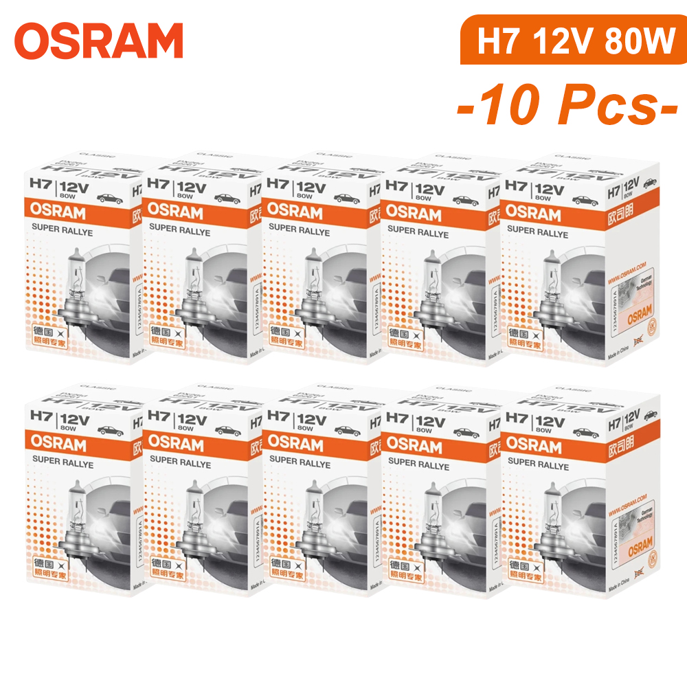 OSRAM H7 bombillas halógenas 80W 62261 lámparas de coche Bombilla PX26d Base Kit de conversión de luz antiniebla de haz bajo 3200K amarillo Original